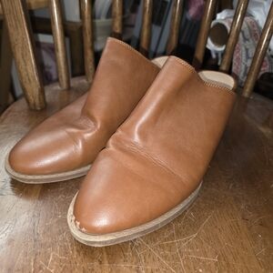 LOFT Women's Brown Leather Mules